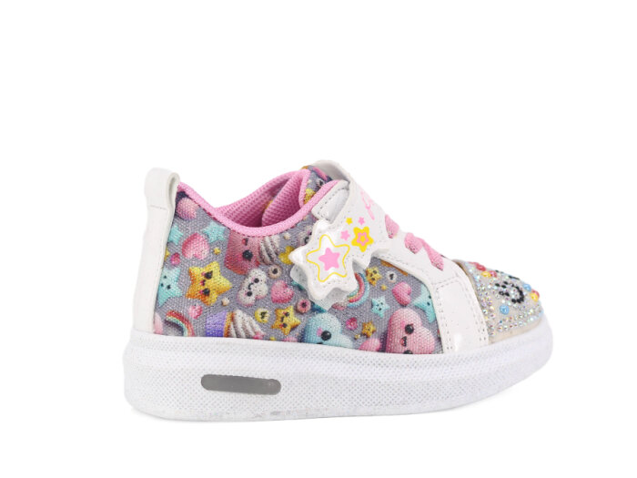 Pro Kids Bebe 5009 Işıklı Spor Ayakkabı Beyaz - Pembe - 3