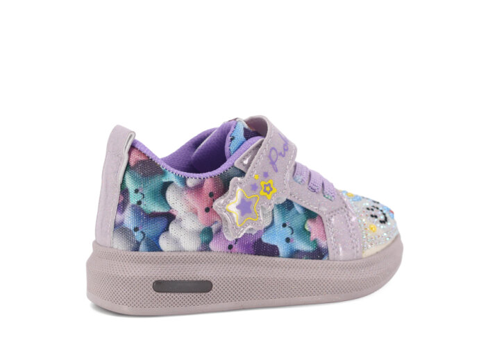 Pro Kids Bebe 5009 Işıklı Spor Ayakkabı Gümüş - Lila - 3