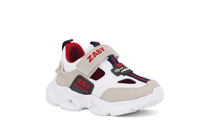 Pro Kids Bebe 6007 Işıklı Kutulu Spor Ayakkabı Beyaz - Kırmızı - 1