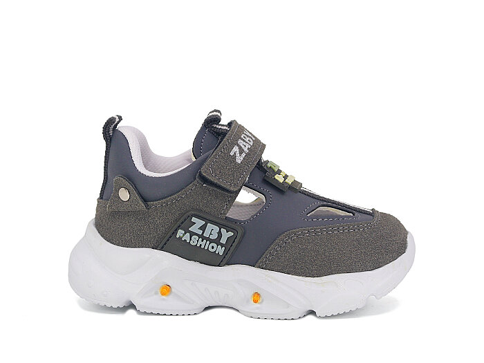 Pro Kids Bebe 6007 Işıklı Kutulu Spor Ayakkabı Füme - Beyaz - 3