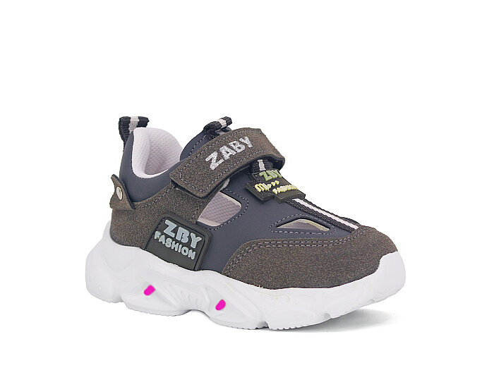 Pro Kids Bebe 6007 Işıklı Kutulu Spor Ayakkabı Füme - Beyaz - 1