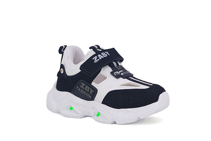 Pro Kids Bebe 6007 Işıklı Kutulu Spor Ayakkabı Siyah - Beyaz - 1