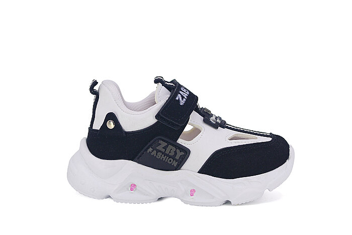 Pro Kids Bebe 6007 Işıklı Kutulu Spor Ayakkabı Siyah - Beyaz - 3