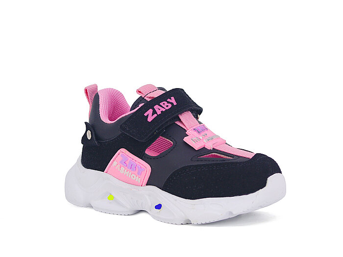 Pro Kids Bebe 6007 Işıklı Kutulu Spor Ayakkabı Siyah - Pembe - 1
