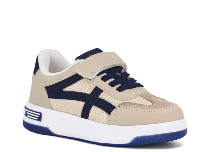 Pro Kids Filet 5002 Spor Ayakkabı Bej - Lacivert - Pro Kids