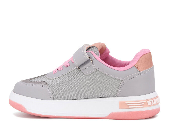 Pro Kids Filet 5002 Spor Ayakkabı Gri - Pembe - Pro Kids (1)