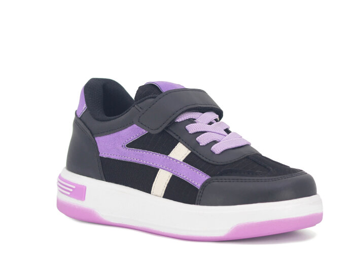 Pro Kids Filet 5002 Spor Ayakkabı Siyah - Lila - Pro Kids