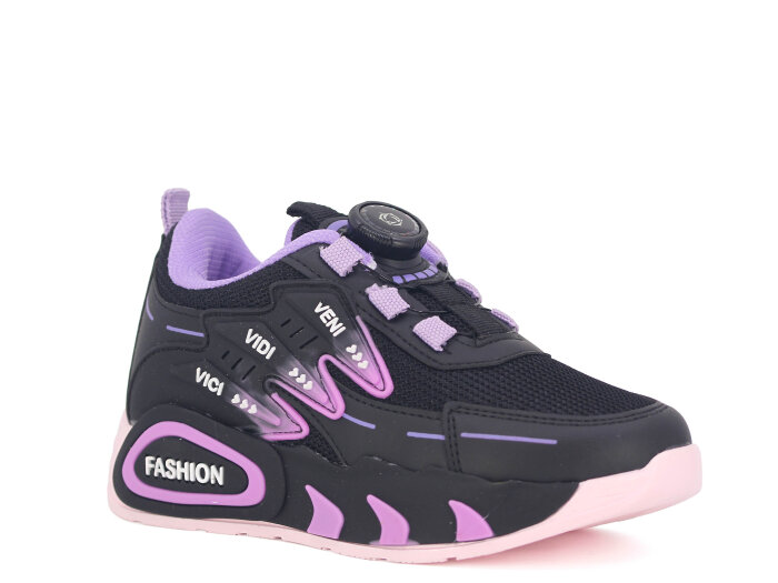 Pro Kids Filet 5004 Spor Ayakkabı Siyah - Lila - 1