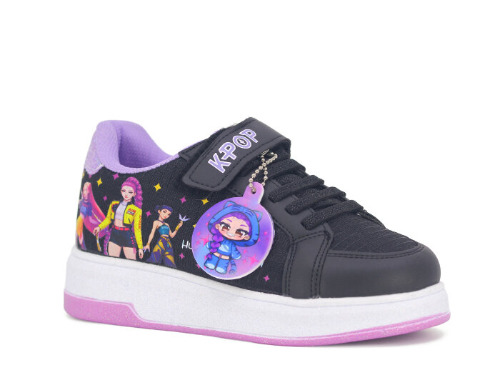 Pro Kids Filet 5005 Spor Ayakkabı Siyah - Lila - Pro Kids