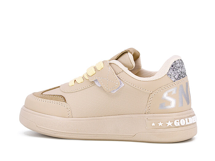 Pro Kids Filet 5006 Cilt Spor Ayakkabı Bej-Gümüş - Pro Kids (1)