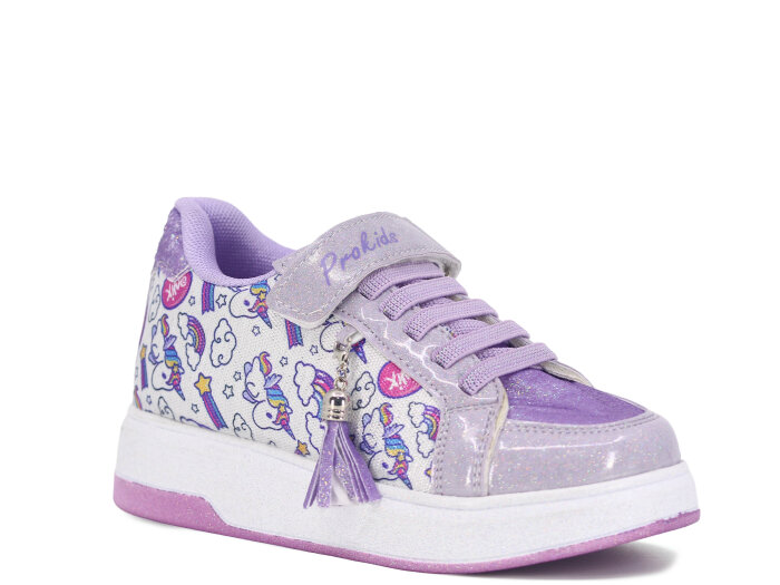 Pro Kids Filet 5008 Spor Ayakkabı Gümüş - Lila 