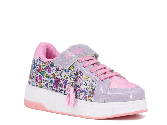 Pro Kids Filet 5008 Spor Ayakkabı Gümüş - Pembe - 1