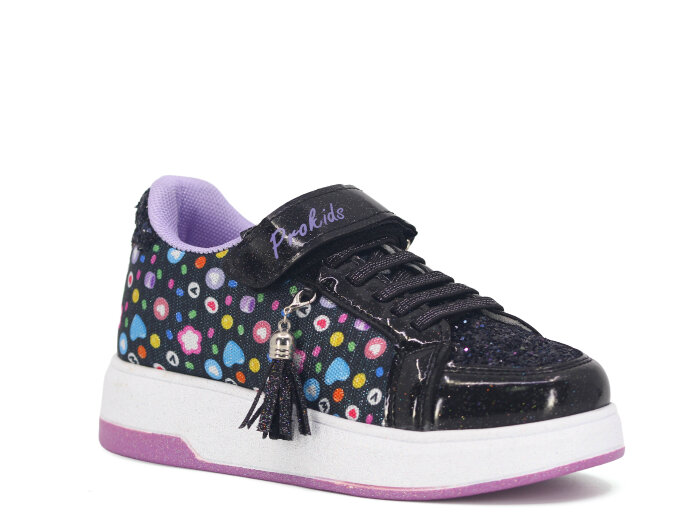 Pro Kids Filet 5008 Spor Ayakkabı Siyah - Lila - Pro Kids