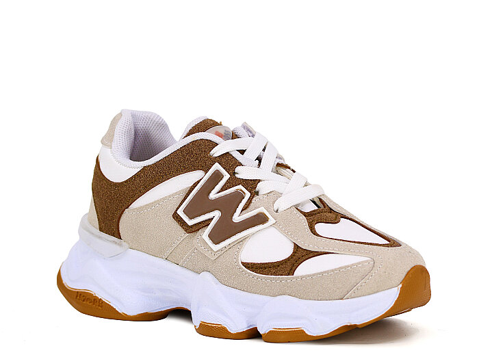 Pro Kids Filet 5055 Cilt Kutulu Spor Ayakkabı Beyaz - Vizon - Pro Kids