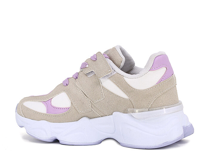 Pro Kids Filet 5055 Cilt Kutulu Spor Ayakkabı Gri - Lila - Pro Kids (1)