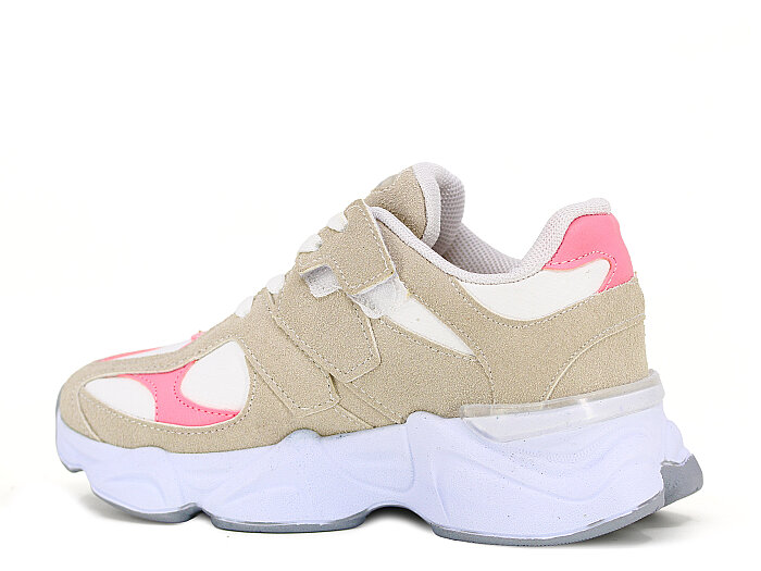 Pro Kids Filet 5055 Cilt Kutulu Spor Ayakkabı Gri - Pembe - Pro Kids (1)