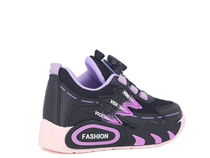 Pro Kids Patik 5004 Spor Ayakkabı Siyah - Lila - 3