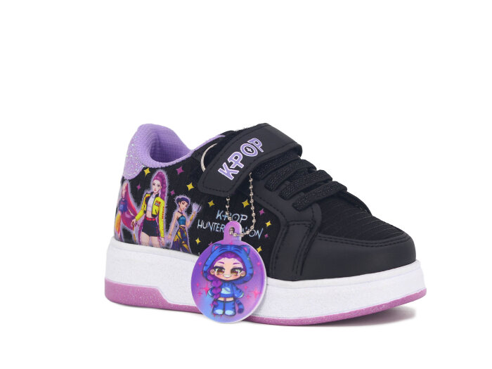 Pro Kids Patik 5005 Spor Ayakkabı Siyah - Lila - Pro Kids