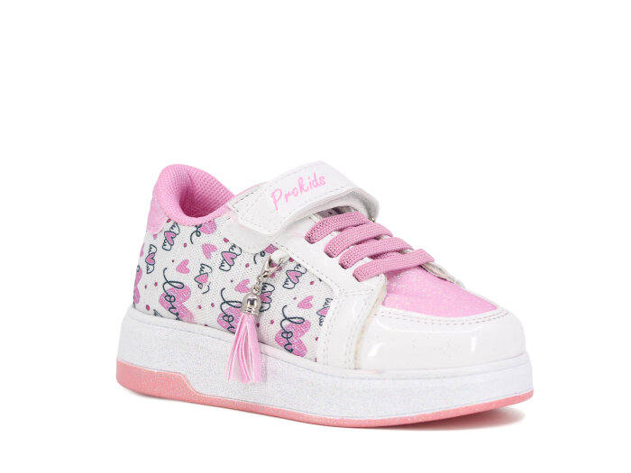 Pro Kids Patik 5008 Spor Ayakkabı Beyaz - Pembe - 1
