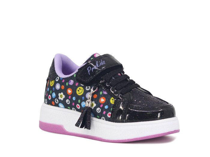 Pro Kids Patik 5008 Spor Ayakkabı Siyah - Lila - 1