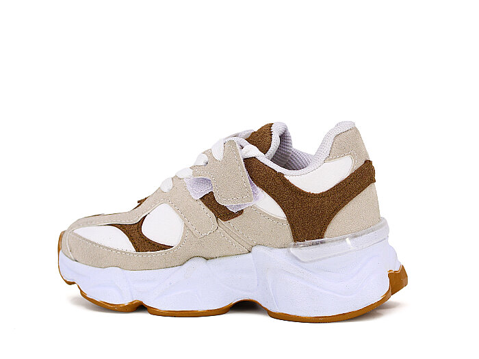 Pro Kids Patik 5055 Cilt Kutulu Spor Ayakkabı Beyaz - Vizon - Pro Kids (1)