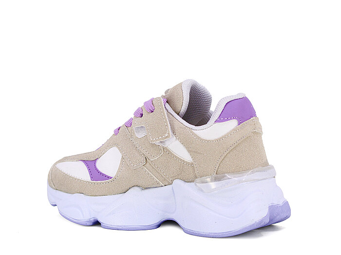 Pro Kids Patik 5055 Cilt Kutulu Spor Ayakkabı Gri - Lila - Pro Kids (1)