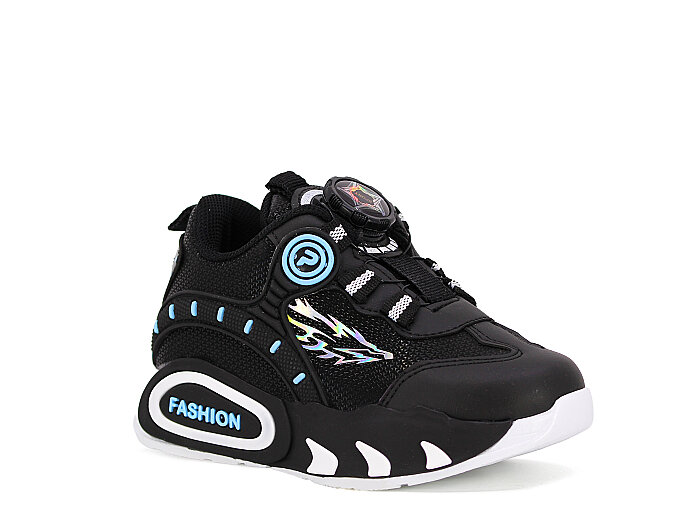Pro Kids Patik 5060 Cilt Spor Ayakkabı Siyah - Beyaz - 1