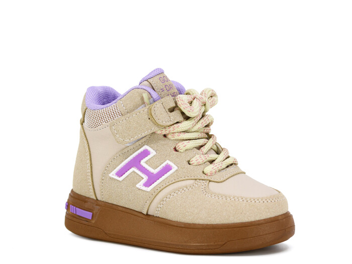 Pro Kids Patik 5075 Işıklı Bot Bej - Lila - Pro Kids