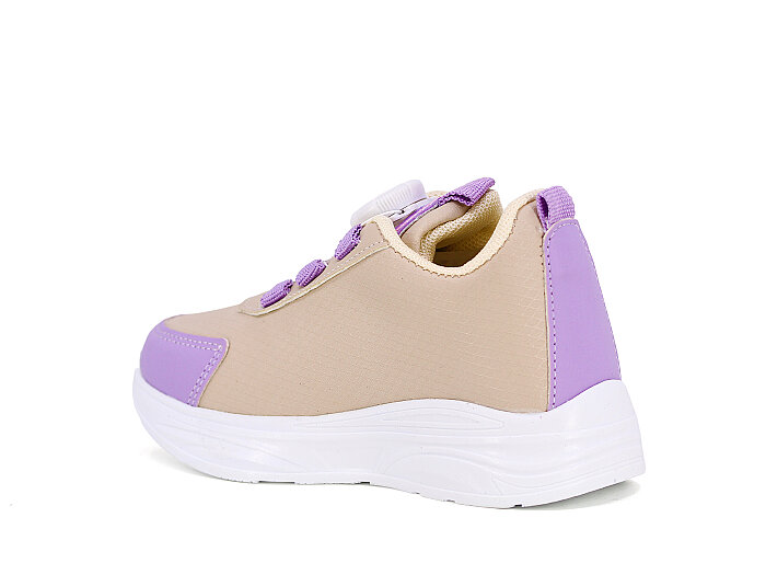 Pro Kids Patik Cilt 5004 Spor Ayakkabı Bej - Lila - 2