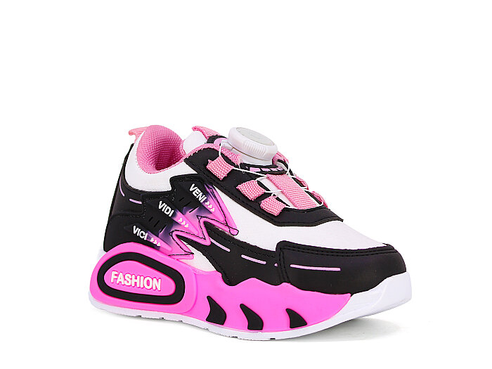 Pro Kids Patik Cilt 5004 Spor Ayakkabı Siyah - Pembe - Pro Kids