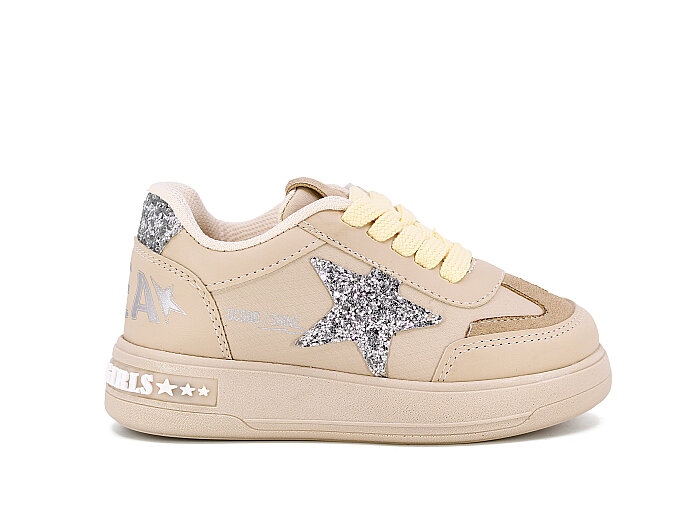 Pro Kids Patik 5006 Cilt Spor Ayakkabı Bej - Gümüş - 3