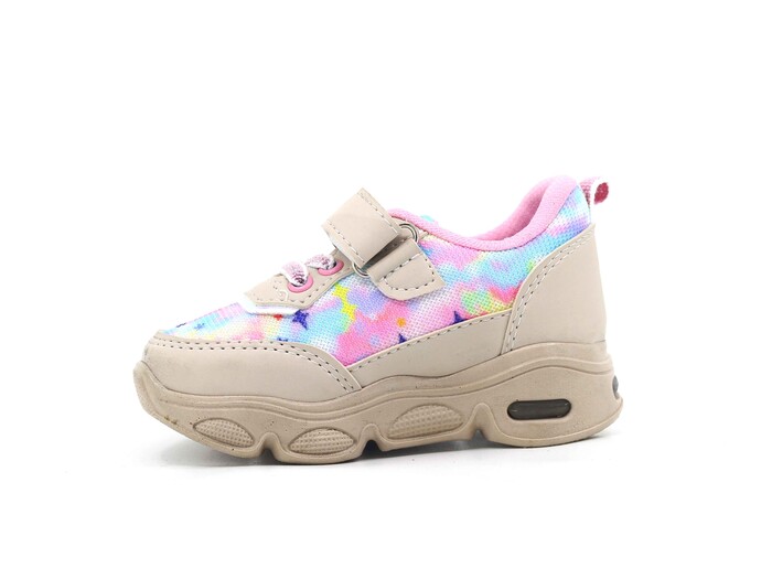 Projunior Bebe 2530 Işıklı Spor Ayakkabı Bej - Pembe - Projunior (1)