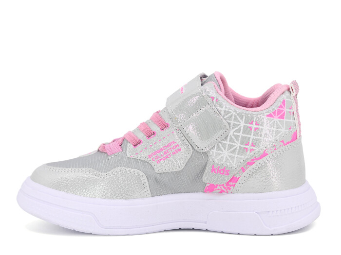 Projunior Filet 2505 Basket Cilt Spor Ayakkabı Gümüş - Pembe - Projunior (1)