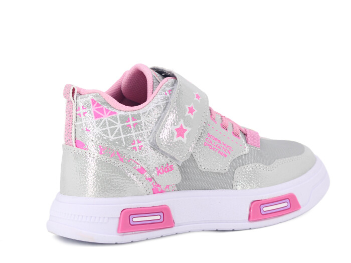 Projunior Filet 2505 Basket Cilt Spor Ayakkabı Gümüş - Pembe - 3