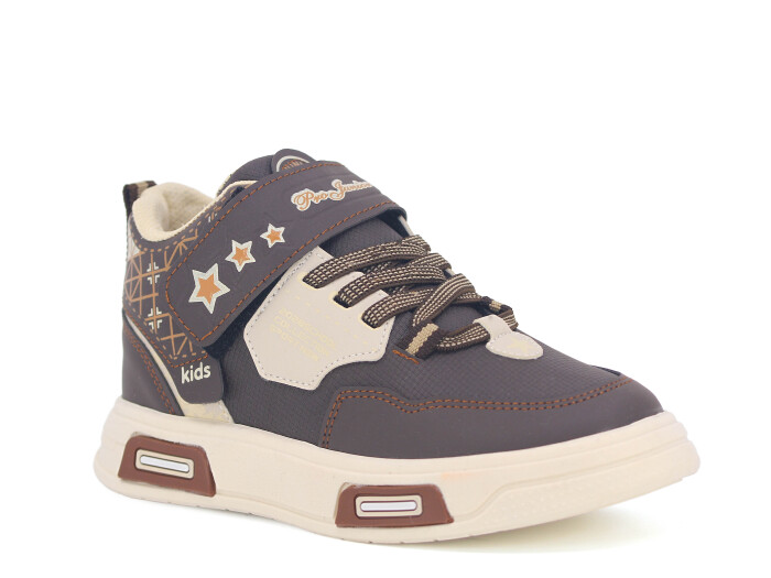 Projunior Filet 2505 Basket Cilt Spor Ayakkabı Kahve - Bej - Projunior