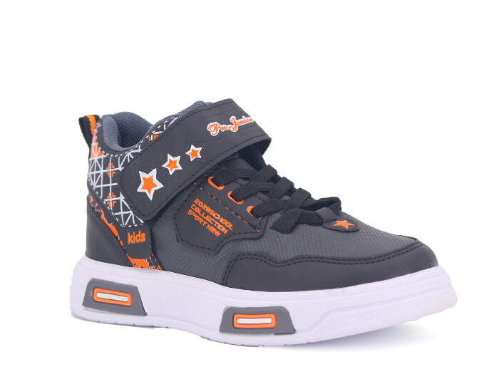 Projunior Filet 2505 Basket Cilt Spor Ayakkabı Siyah - Turuncu - 1