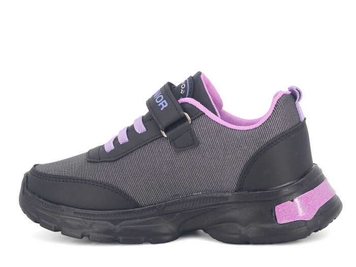 Projunior Filet 2560 Cilt Spor Ayakkabı Siyah - Lila - Projunior (1)