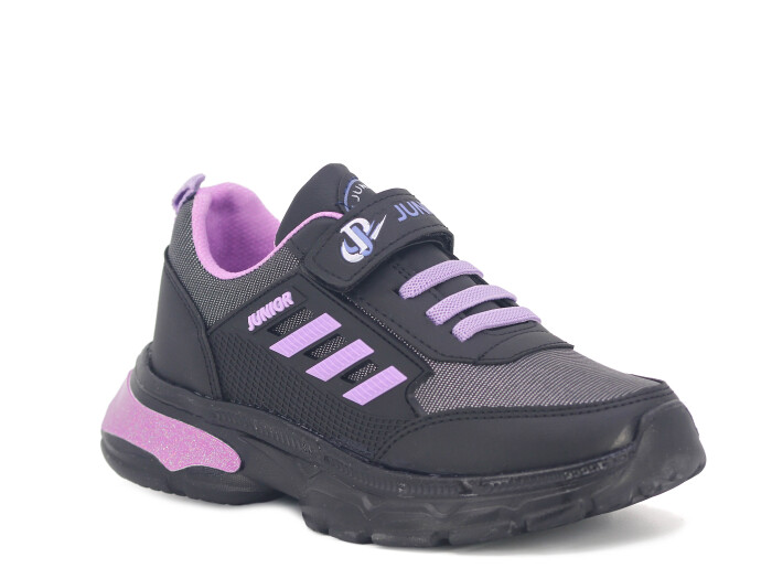 Projunior Filet 2560 Cilt Spor Ayakkabı Siyah - Lila - 1