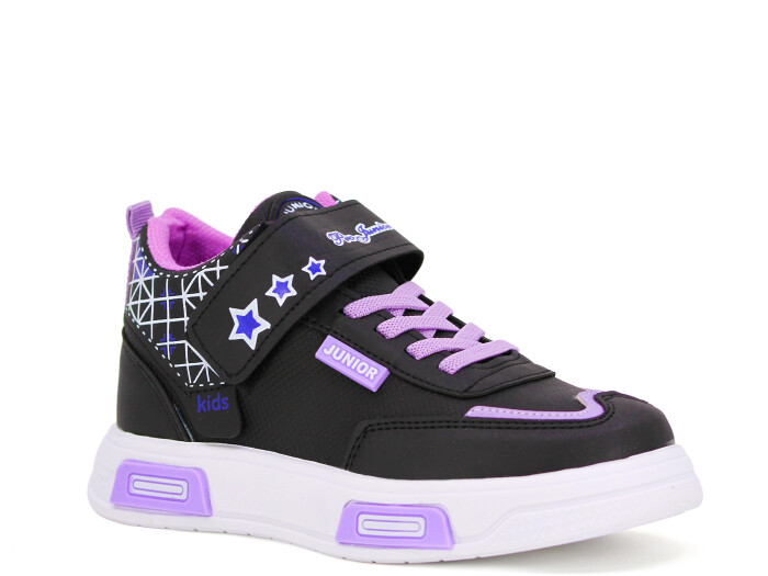 Projunior Filet 2605 Spor Ayakkabı Siyah - Lila - Projunior
