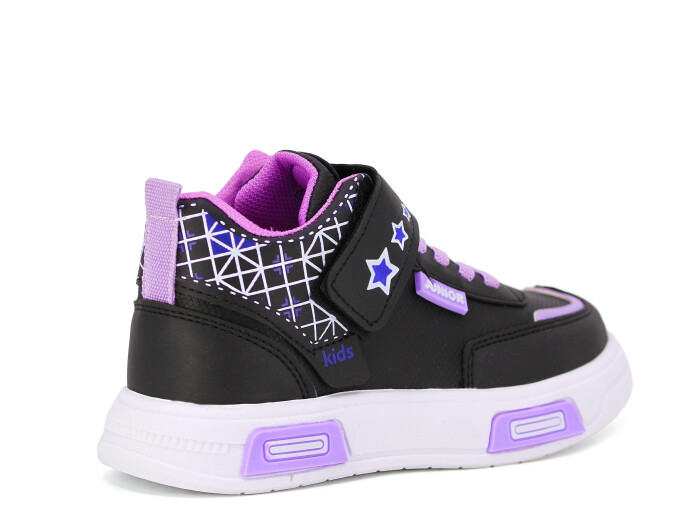 Projunior Filet 2605 Spor Ayakkabı Siyah - Lila - 3