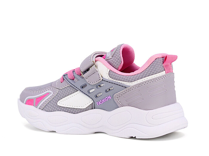 Projunior Filet 2633 Anorak Kutulu Spor Ayakkabı Buz - Gri - Pembe - Projunior (1)