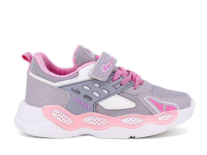 Projunior Filet 2633 Anorak Kutulu Spor Ayakkabı Buz - Gri - Pembe - 3