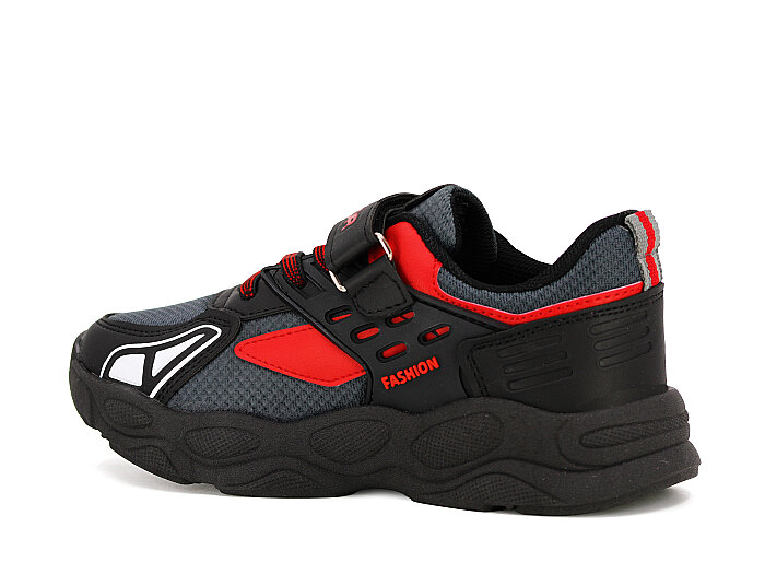 Projunior Filet 2633 Anorak Kutulu Spor Ayakkabı Siyah - Kırmızı - Projunior (1)