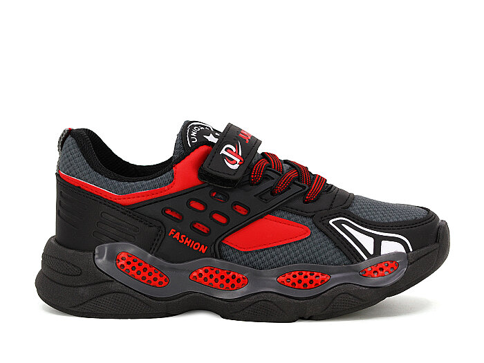 Projunior Filet 2633 Anorak Kutulu Spor Ayakkabı Siyah - Kırmızı - 3