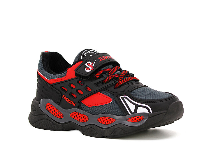 Projunior Filet 2633 Anorak Kutulu Spor Ayakkabı Siyah - Kırmızı - 1