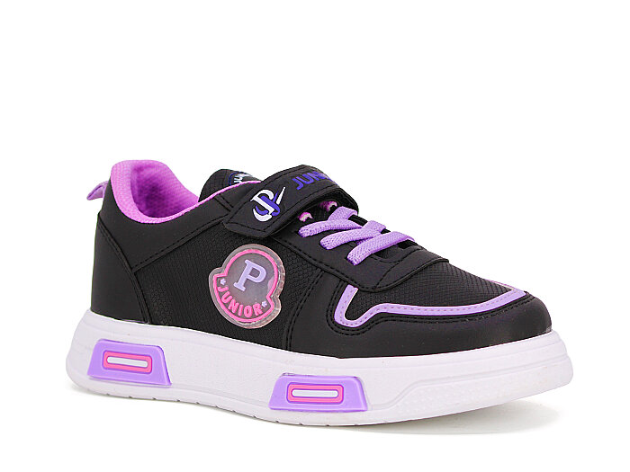 Projunior Filet 2672 Cilt Spor Ayakkabı Siyah - Lila 