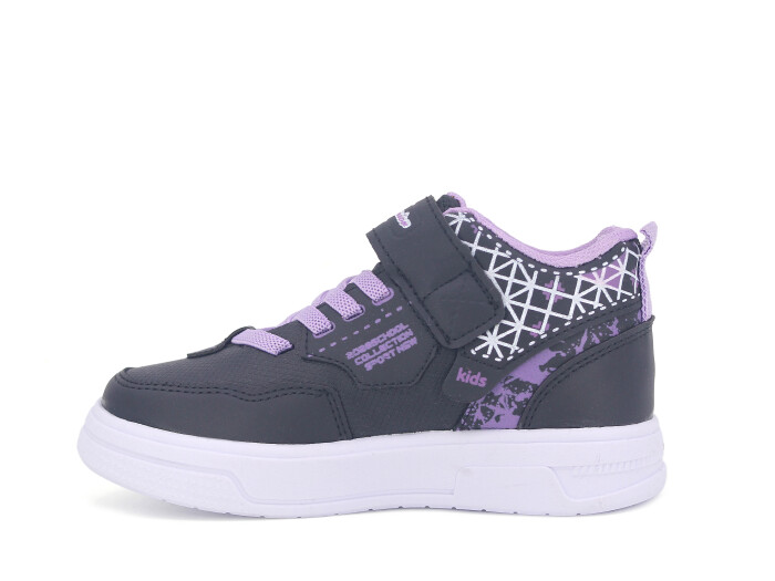 Projunior Patik 2505 Basket Cilt Spor Ayakkabı Siyah - Lila - Projunior (1)