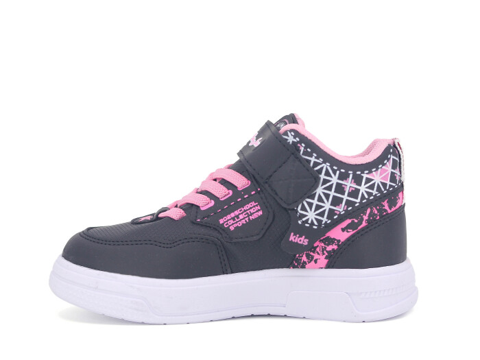 Projunior Patik 2505 Basket Cilt Spor Ayakkabı Siyah - Pembe - 2