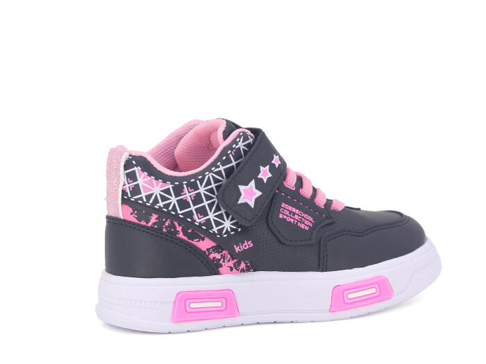 Projunior Patik 2505 Basket Cilt Spor Ayakkabı Siyah - Pembe - 3