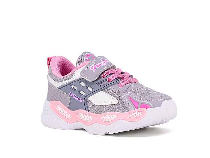 Projunior Patik 2633 Anorak Kutulu Spor Ayakkabı Buz - Gri - Pembe - Projunior
